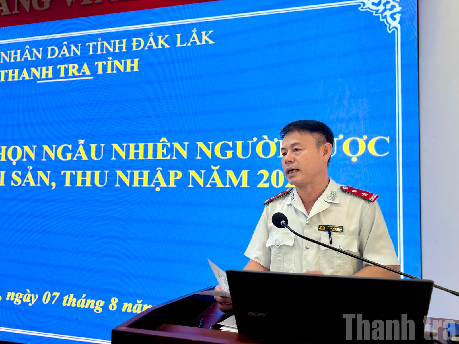Thanh tra tỉnh Đắk Lắk ứng dụng bốc thăm điện tử trong xác minh tài sản, thu nhập